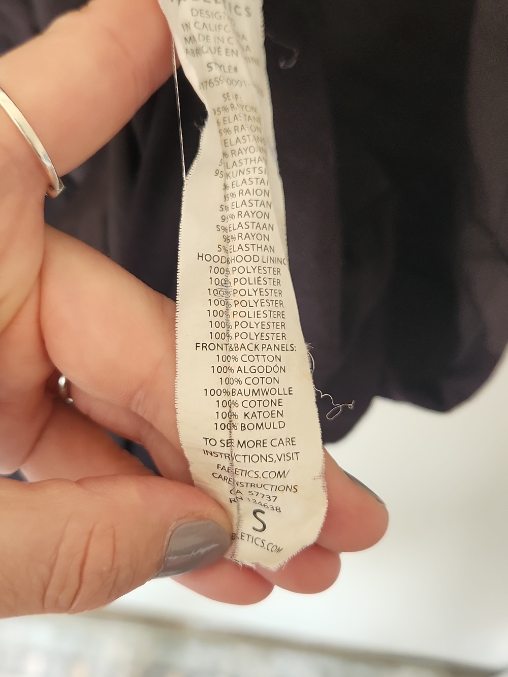 Fabletics Alana Mini Dress Black Hooded Drawstring Waist Small - Picture 7 of 8